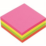 MARBIG 1810799 SELF STICK REMOVABLE NOTES CUBE 75X75MM BRILLIANT 320 SHEETS 4 COLOURS