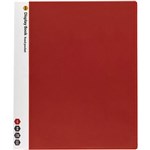 MARBIG NONREFILABLE DISPLAY BOOK CLEAR COVER 20 POCKET A4 RED
