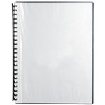 MARBIG 2007202 REFILLABLE DISPLAY BOOK A4 20 POCKET CLEAR FRONT  BLACK BACK