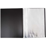 MARBIG 2007402 REFILLABLE DISPLAY BOOK DOUBLE THICKNESS A4 40 POCKET BLACK