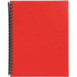 MARBIG DISPLAY BOOK A4 REFILLABLE 40 POCKET RED