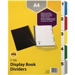 MARBIG 20089 DIVIDER FOR DISPLAY BOOKS A4 POLYPROP 5 TAB