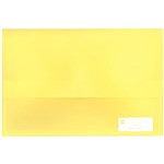 MARBIG 2011005 POLYPICK WALLET WITH VELCRO FASTENER FOOLSCAP 25MM GUSSET YELLOW