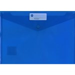 MARBIG 2015001 POLYPROPYLENE DOCULOPE ENVELOPE WITH BUTTON A4 BLUE