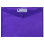 MARBIG 2015019 PP DOCULOPE ENVELOPE WITH BUTTON A4 PURPLE
