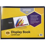 MARBIG 2018702 DISPLAY BOOK LANDSCAPE 20 POCKET A3 BLACK