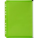 MARBIG BINDER POCKET ZIP CLOSURE A4 LIME