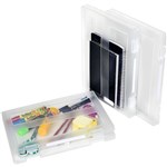 MARBIG 22001 PLASTIC CARRY CASE WITH CLIP LABELS A4 CLEAR