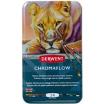 DERWENT CHROMAFLOW PENCILS FINE ASSORTED PACK 24