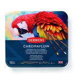 DERWENT CHROMAFLOW PENCILS FINE ASSORTED PACK 72