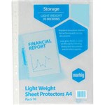 MARBIG 25130 COPYSAFE SHEET PROTECTORS ECONOMY A4 CLEAR PK10