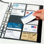MARBIG 25715 POLYPROPYLENE BUSINESS CARD POCKET A4 PACK 10