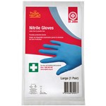 ST JOHN AMBULANCE NITRILE GLOVES LARGE  ONE PAIR 