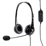 KENSINGTON STEREO USB HEADPHONES WITH MIC AND VOLUME CONTROL BLACK