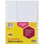 MARBIG 35051 DIVIDER POLYPROPYLENE A4 AZ WHITE