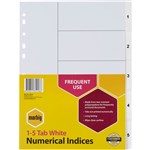 MARBIG 35101 DIVIDER POLYPROPYLENE A4 15 WHITE