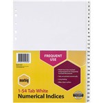 MARBIG 35141 DIVIDERS INDICES A4 154 TAB POLYPROPYLENE WHITE