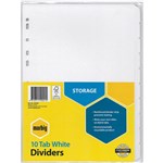 MARBIG 37400 DIVIDER WHITE MANILLA A4 10 TAB