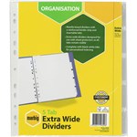 MARBIG 37650 DIVIDER EXTRA WIDE INSERTABLE MANILLA A4 5 TAB