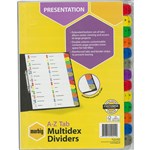 MARBIG 39810F DIVIDERS MULTIDEX MANILLA A4 AZ TAB WHITE