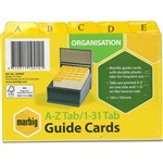 MARBIG GUIDE CARD AZ131 111 X 152MM MANILLA PACK 30