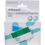 REXEL 41610 LAMINATING POUCH 63X98MM GLOSS 180 MICRON PK50