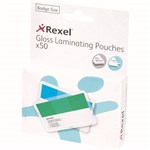 REXEL 41611 LAMINATING POUCH 67X98MM GLOSS 180 MICRON PK50