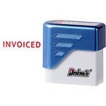 DESKMATE PRE INKED STAMP INVOICED RED