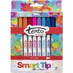 TEXTA 49879 SMARTTIP COLOURING MARKERS ASSORTED WALLET 20