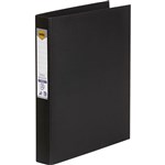 MARBIG LINEN RING BINDER PE 4D 25MM A4 BLACK