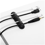 DURABLE CAVOLINE SELF ADHESIVE CABLE MANAGEMENT CLIPS 4 CABLES GRAPHITE PACK 2