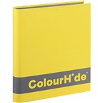 COLOURHIDE 5647005 SILKY TOUCH RING BINDER 2D 25MM A4 YELLOW