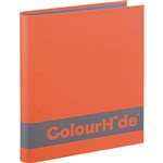 COLOURHIDE 5647006 SILKY TOUCH RING BINDER 2D 25MM A4 ORANGE