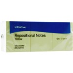 REPOSITIONAL NOTES 40 X 50MM YELLOW PACK 12