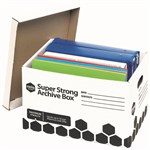 MARBIG 80036 SUPER STRONG BOX ARCHIVE 400L X 305W X 260HMM BLACK  WHITE