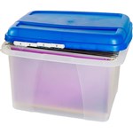 CRYSTALFILE 8008401 PORTA BOX SUMMER COLOURS BLUE LID W CLEAR BASE