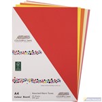 COLOURFUL DAYS COLOURBOARD 200GSM A4 WARM ASSORTED COLOURS PACK 25