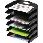 MARBIG 86214B METAL DESKTOP ORGANISER HORIZONTAL  6 TIER 360LX240WX360HMM BLACK