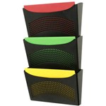 MARBIG 86650 ENVIRO WALL POCKET 3 COMPARTMENT BLACK