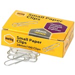 MARBIG 87080 PAPER CLIP SMALL ROUND 28MM BX100
