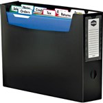 MARBIG 9002402 PORTABLE ORGANISER FILE A4 BLACK WITH FILES AND TABS
