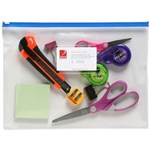 MARBIG 9008099 CLEAR CASE WALLET ZIPPERED WITH BUSINESS CARD POCKET A4 335MM X 245MM