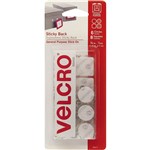 VELCRO BRAND   DOTS AND SQUARES WHITE PACK 14