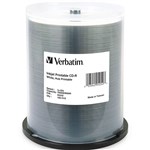 VERBATIM 95252 CDR 700MB 80MIN 52X WHITE INKJET PRINTABLE SPINDLE PK100