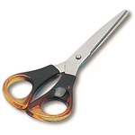 MARBIG 975450 AMBER HANDLE OFFICE SCISSORS 625 INCH 158MM