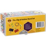 MARBIG PIN CLIP AND RUBBER BANDS SET PACK 435