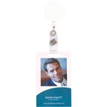 REXEL 9800008 ID RETRACTABLE CARD HOLDER WITH STRAP WHITE