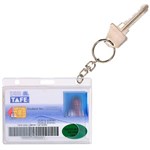 REXEL 9801912 ID  CREDIT  FUEL CARD HOLDER WITH 25MM KEY RING CLEAR PACK 10