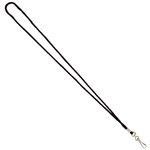 REXEL 9802002 ID LANYARD CORD WITH SWIVEL CLIP 51CM BLACK PK10