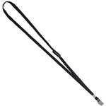 REXEL 9802202 ID LANYARD FLAT WITH ALLIGATOR CLIP AND SAFETY BREAKAWAY 52CM BLACK PK10